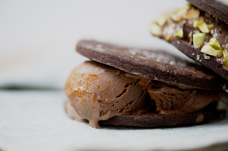 chocolate ice cream sandwich