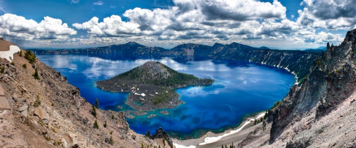 No place on earth combines a deep, pure lake, so blue in color; sheer surrounding cliffs, almost two thousand feet high; two picturesque islands; and a violent volcanic past. At 1,943 feet deep, Crater Lake is the seventh deepest lake in the world and the deepest in the United States.Learn More