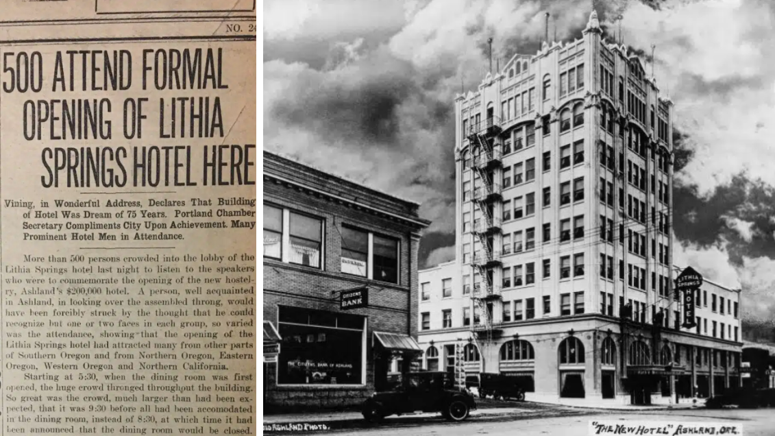 Ashland Springs Hotel History 1925